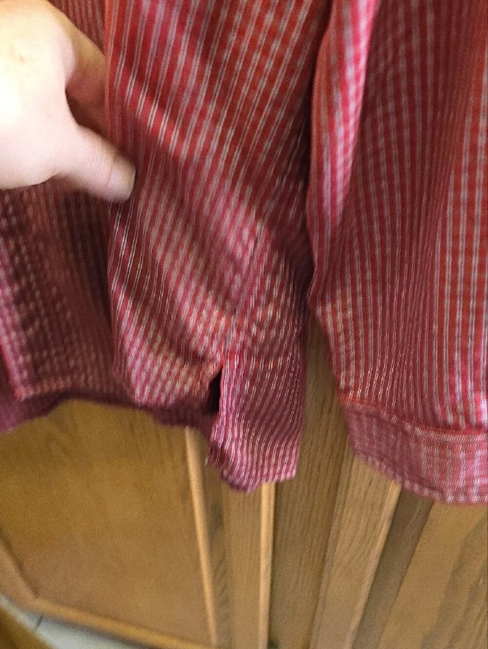 The North Face Men's Red Check Button-Down Shirt